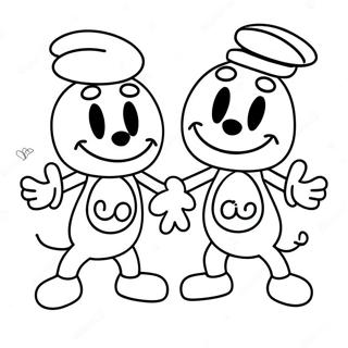 Cuphead And Mugman Adventure Coloring Page 892-709