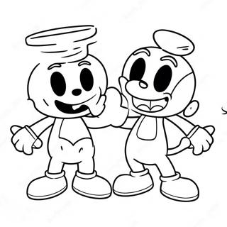 Cuphead And Mugman Adventure Coloring Page 892-710