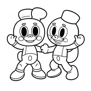 Cuphead And Mugman Adventure Coloring Page 892-711