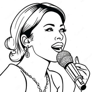 Selena Quintanilla Performing On Stage Coloring Page 8942-7483