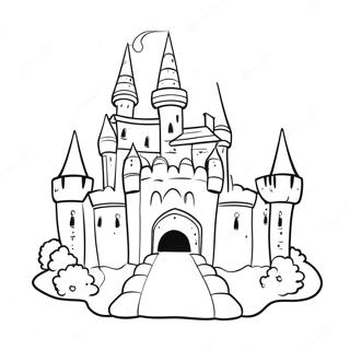 3d Coloring Page Of A Magical Castle 8971-7502