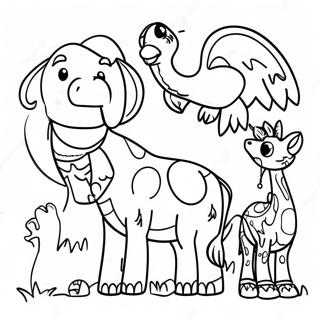 3d Animal Kingdom Coloring Page 8972-7510