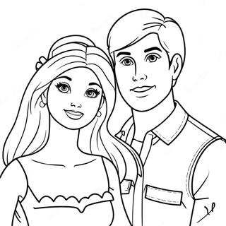 Barbie And Ken Coloring Page 8981-7507