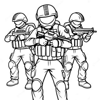 Swat Team Coloring Page 9001-7527