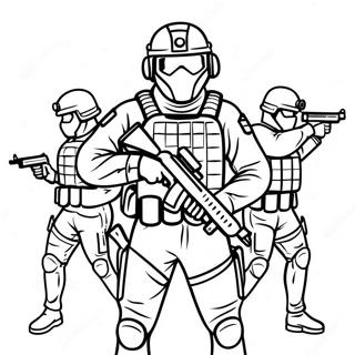 Swat Team Coloring Page 9001-7528