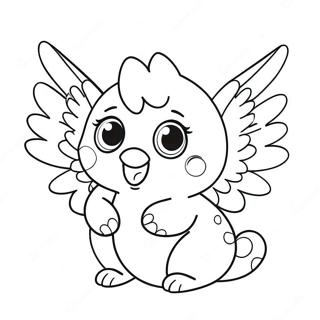 Colorful Hatchimal With Sparkling Wings Coloring Page 9022-7546