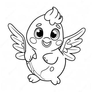 Colorful Hatchimal With Sparkling Wings Coloring Page 9022-7547