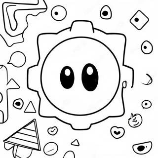 Colorful Geometry Dash Level Coloring Page 9052-7567