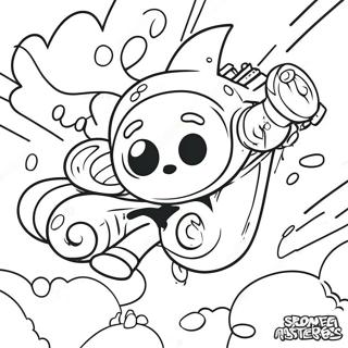 Cool Graffiti Style Coloring Page 9092-7601