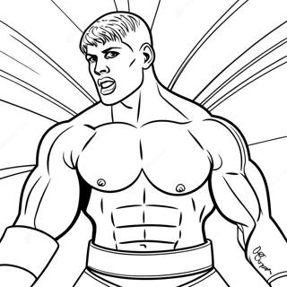 Cody Rhodes In Action Coloring Page 9112-7631