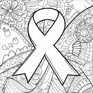 Autism Awareness Ribbon Coloring Page 9121-7620