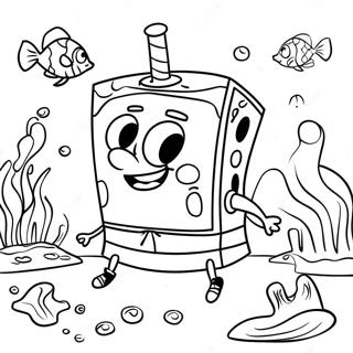 Spongebob Squarepants Underwater Adventure Coloring Page 912-725