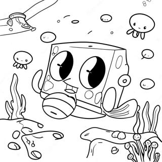 Spongebob Squarepants Underwater Adventure Coloring Page 912-727