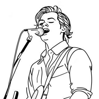 Harry Styles Performing Live Coloring Page 9132-7642