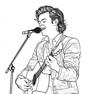 Harry Styles Performing Live Coloring Page 9132-7644