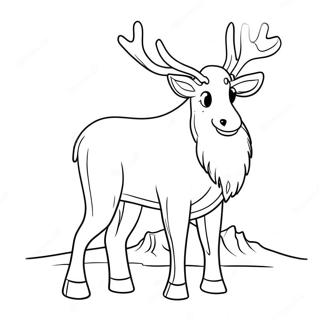 Reindeer Coloring Page 9181-7670