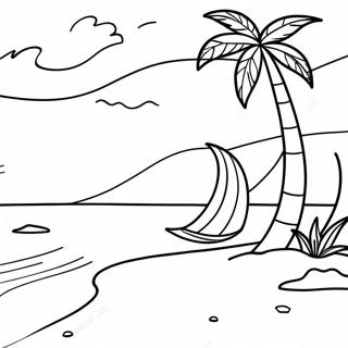 Beautiful Puerto Rican Beach Coloring Page 9212-7698