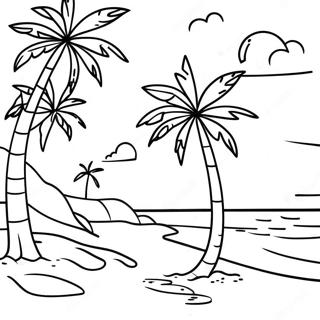 Beautiful Puerto Rican Beach Coloring Page 9212-7699