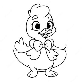 Cute Daisy Duck In A Dress Coloring Page 922-733