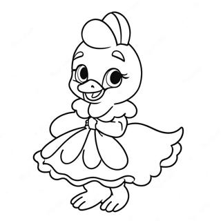 Cute Daisy Duck In A Dress Coloring Page 922-734