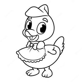 Cute Daisy Duck In A Dress Coloring Page 922-735