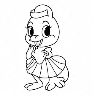 Cute Daisy Duck In A Dress Coloring Page 922-736