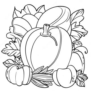 Cornucopia Coloring Pages