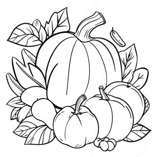 Cornucopia Harvest Coloring Page 9231-7715