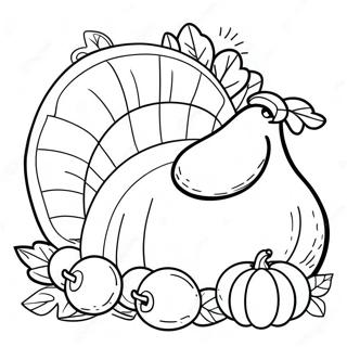 Cornucopia Coloring Pages