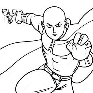 One Punch Man Coloring Page 9241-7720