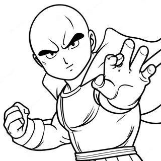 Saitama In Action Coloring Page 9242-7722