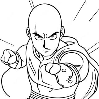 Saitama In Action Coloring Page 9242-7723