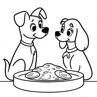 Lady And The Tramp Coloring Page 9251-7730