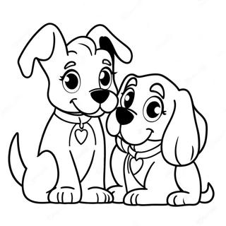 Lady And The Tramp Coloring Page 9251-7731