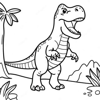 Realistic T Rex Roaring Coloring Page 931-747