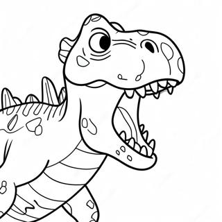 Realistic T Rex Roaring Coloring Page 931-748