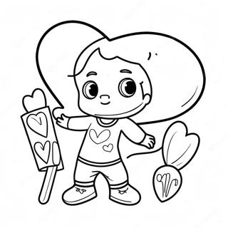 Boy Valentine Coloring Pages