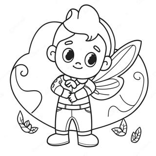 Boy Valentine Coloring Page 9331-7786