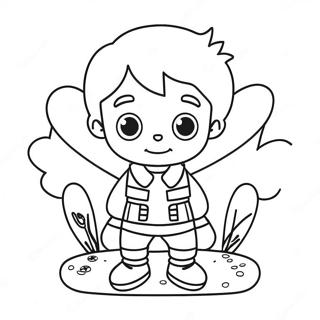 Boy Valentine Coloring Page 9331-7788