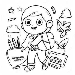 First Day Of School Kindergarten Coloring Pages