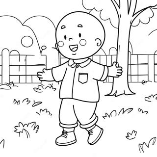 Caillou Playing In The Park Coloring Page 9362-7816