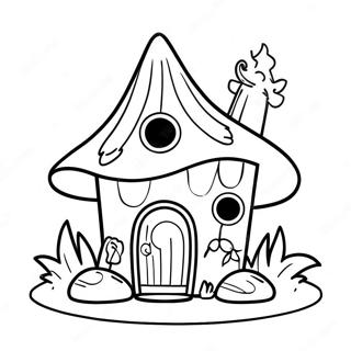 Fairy House Coloring Page 9371-7819