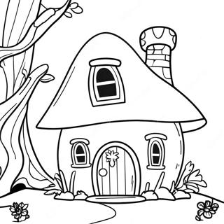 Fairy House Coloring Page 9371-7820