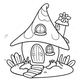 Magical Fairy House Coloring Page 9372-7821