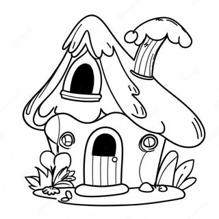 Magical Fairy House Coloring Page 9372-7823