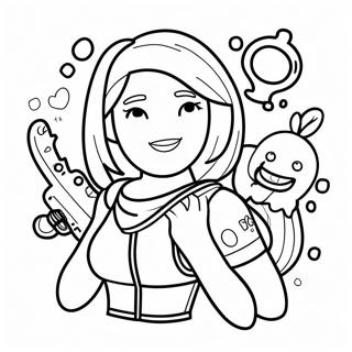 Fortnite Girl Coloring Page 9391-7834