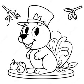 Bluey Thanksgiving Coloring Page 9411-7852