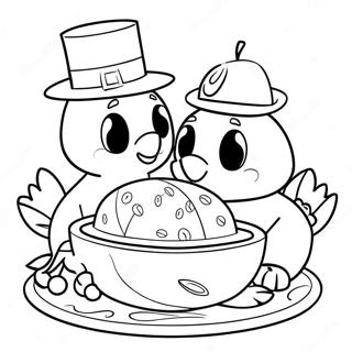 Bluey Thanksgiving Coloring Pages