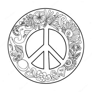 Peace Sign Coloring Page 941-738