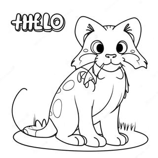 Hello Coloring Page 9421-7854